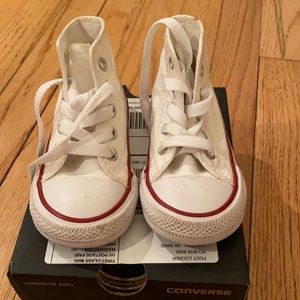 White Hightop converse (toddler)